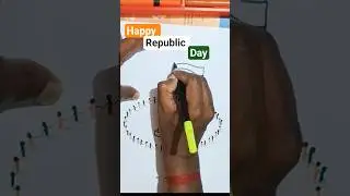 Republic Day drawing #india #republicday #easy #art #drawing #viral #trending #ytshorts
