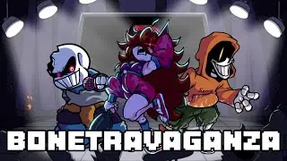 FNF Bonetravaganza but Dusttrust Sans, Papyrus, Alphys & GF sing it