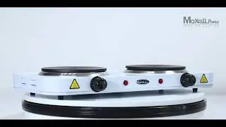 COCINA ELECTRICA DOBLE HORNILLO 2000W 2 FUEGOS PLACA ELECTRICO CAMPING GARANTIA MAXELL POWER