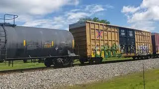 NS 153 Mixed Freight Taylors, SC w/ SD33ECO trailing 3rd and mid-train DPUs