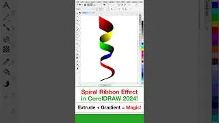 How to Make a 3D Spiral Ribbon in CorelDRAW | Extrude & Gradient Tool Tutorial