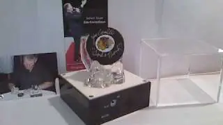 Chicago Blackhawks Anthem Singer JIM CORNELISON Autographed Puck and Singing Display Case
