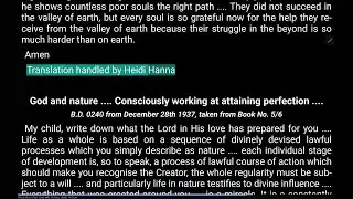 BD0240 God and nature . Consciously working at attaining perfection . (Dec 28, 1937)