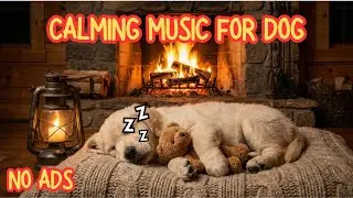 Soothing Fireplace Music for Dogs 🐶✨ | Calm Anxiety & Deep Sleep
