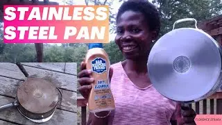 How To Clean Burnt Bottom Of Stainless steel Pan  Using Bar Keppers Friend Soft Cleanser