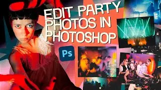 how to use Photoshop to edit party photos ✹ make them grunge using textures & threshold!