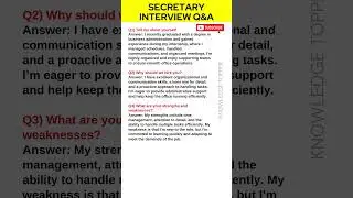 Secretary Interview Questions and Answers