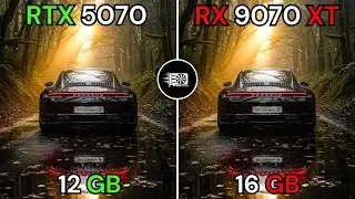 RX 9070 XT против RTX 5070+ и Ryzen 7 7800X3D | Протестировано в 20 играх в разрешениях 1080P, 14...