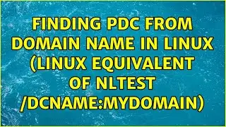 Finding PDC from domain name in Linux (Linux equivalent of nltest /dcname:MYDOMAIN)