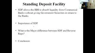 Standing Deposit Facility | SDF | SDF vs  Reverse Repo | difference between SDF and Reverse Repo