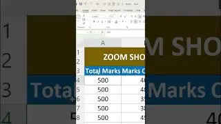 Zoom Shortcut Key In Excel #short #shorts #shortsvideo #shortvideo #youtubeshorts #youtube #ytshorts