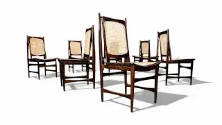 Set of Ten Brazilian Mid-Century Dining Chairs by Alexandre Rapoport, 1960s - Lot 563-748