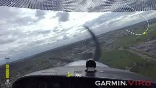 Atterrissage en PTU &agrave; Agen LFBA &agrave; bord du Diamond DA40
