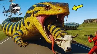 Heroic Rescue Team Saves Lonely Mother Cow from Giant Komodo Dragon Attack 🐉🐄