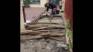 Removing our side path decking