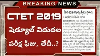 CTET 2019 Schedule in Telugu | CTET 2019 Exam Dates Exam Fee's | CTET Notification 2019 Telugu