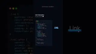 How to make link animation using HTML and CSS 