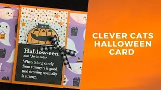 Clever Cats Halloween Card- Super EASY Fun Fold Card!