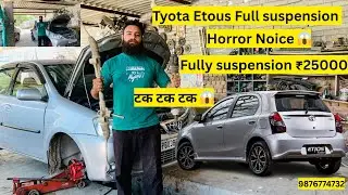 टक टक 😱 Noice Toyota Etous Liva 🚘 Horror Noice -Fully Suspension Repair problem solve ​⁠​⁠​⁠#tyota