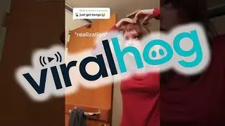 Girl Cutting Fake Bangs Realizes She is Also Cutting Her Hair || ViralHog