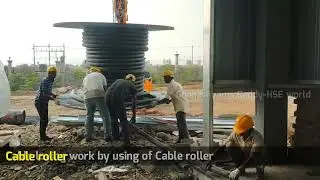 #cableroller #industrialelectricworks Cable laying work by using of cable rolles  #electricalsafety