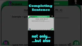 completing sentence : not only but also | part 2 |  English Grammar for all category