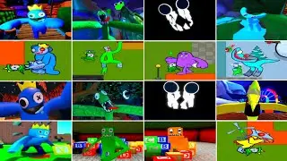 ULTIMATE JUMPSCARES BATTLE : Rainbow friends 🌈  ch. 1 & 2 vs Milkshake vs Craft 
