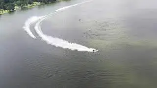 Turn 1 Drone View (4K): 2021 Guntersville Hydrofest Heat 2A