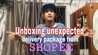 Unboxing unexpected delivery package from shopee..  kuys Mel tv