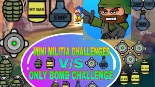 MINI MILITIA ONLY GRENADE CHALLENGE | ONLY BOMB NO FIRE NO MELEE.