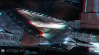 Battlestar Galactica: Blood and Chrome - BSG Raptor Flight [3D Anaglyph Red Cyan]