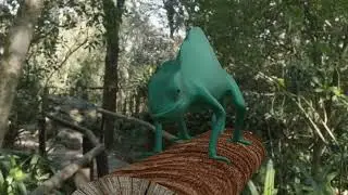 Chameleon Changing Color Animation