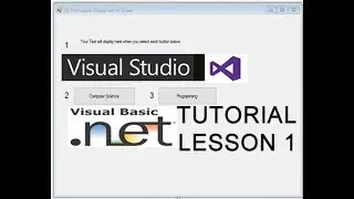 Visual Basic.Net 2017-2018 Tutorial  Lesson1 www.newtechnologycentre.org.uk