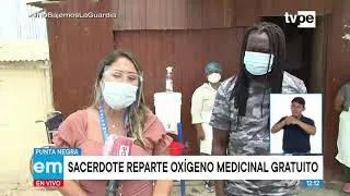 Punta Negra: Sacerdote reparte oxígeno medicinal y víveres de forma gratuita