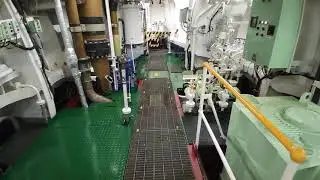 Flywheel & shaft of marine diesel engine.