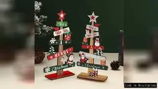 Runto 1pc Wooden Xmas Tree Ornaments Santa Claus Snowman 2025 Merry Christmas Home Decoration New Ye