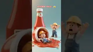🤣 Tiny Worker Falls into GIANT Ketchup! 🍅 | Miniature Fail