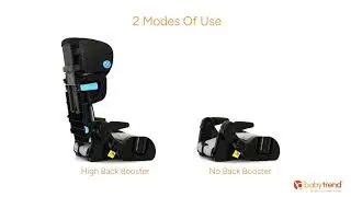 Baby Trend Koa SLIM Booster Car Seat with Side Sun Visors and LATCH