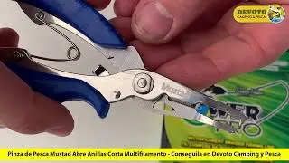Pinza de pesca Mustad Abre Anillas Corta Multifilamento - [Devoto Camping y Pesca]