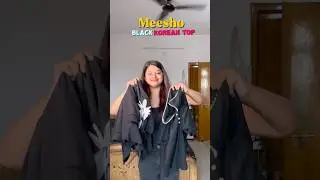 Black Korean Tops Under ₹400 💕 | Meesho Haul | Budget-Friendly K-Fashion Looks!  #meeshotophaul