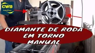 Como diamantar rodas ,roda diamantada no torno manual...