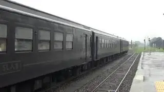 SL HITOYOSHI On a rany day &ldquo;Arrived in Hitoyoshi Station&rdquo;