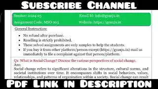 MSO 003 Solved Assignment 2024-25 | IGNOU MSO 003 Solved Assignment 2024-25