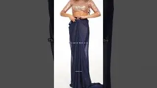 Dark Blue Saree Draping |how to drape saree for varamahalakshmi | farewell Saree | #shorts