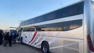 مسافروں کی دنیا بس ٹرمینل کراچی ۔