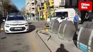 Un conductor choca contra un sem&aacute;foro y se da a la fuga en Palma