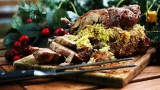 Roast Lamb with Saffron Rice
