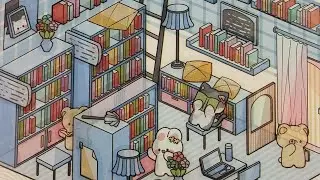 ASMR 3D MINIATURE SCENE STICKER : HAPPY BOOKSTORE #diy #sticker #scenesticker #asmr