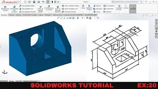 Solidworks 3D practice Drawing / exercise 20/ Simple Tutorial For Beginners