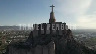 Spain 🇪🇸 Murcia, Christ of Monteagudo [4K] Drone Stock Footage 1